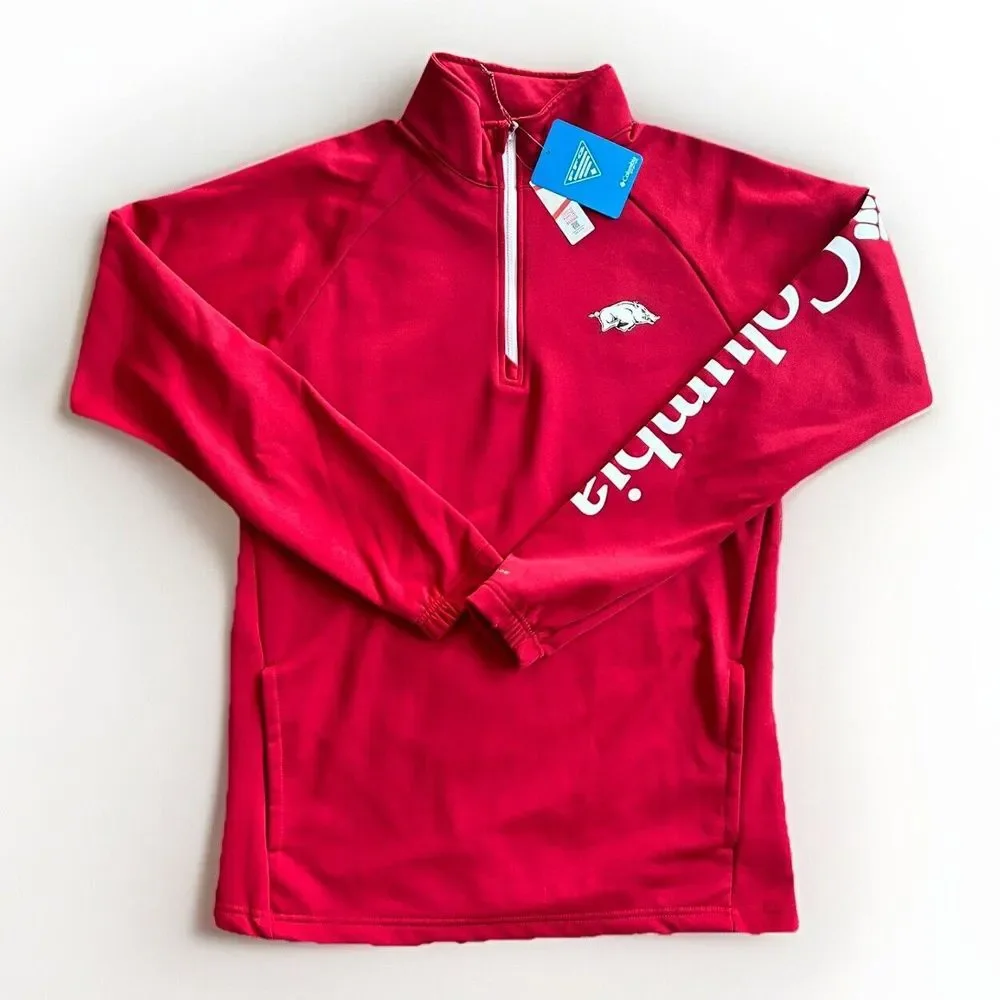 Columbia Men's S Arkansas Razorbacks Terminal Tackle Fleece Quarter-Zip‎ Jacket